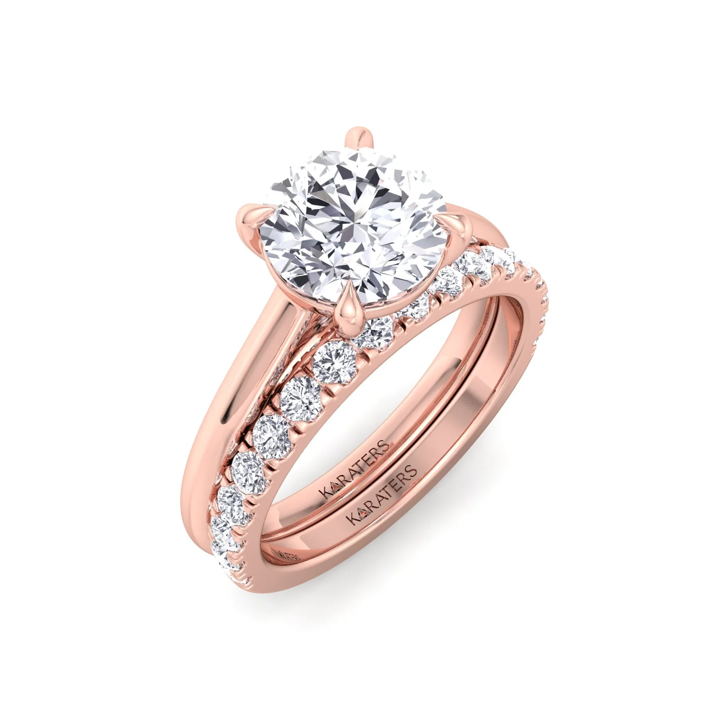 3.3CT Total Weight Lab Grown Diamond Wedding Set - Image 15