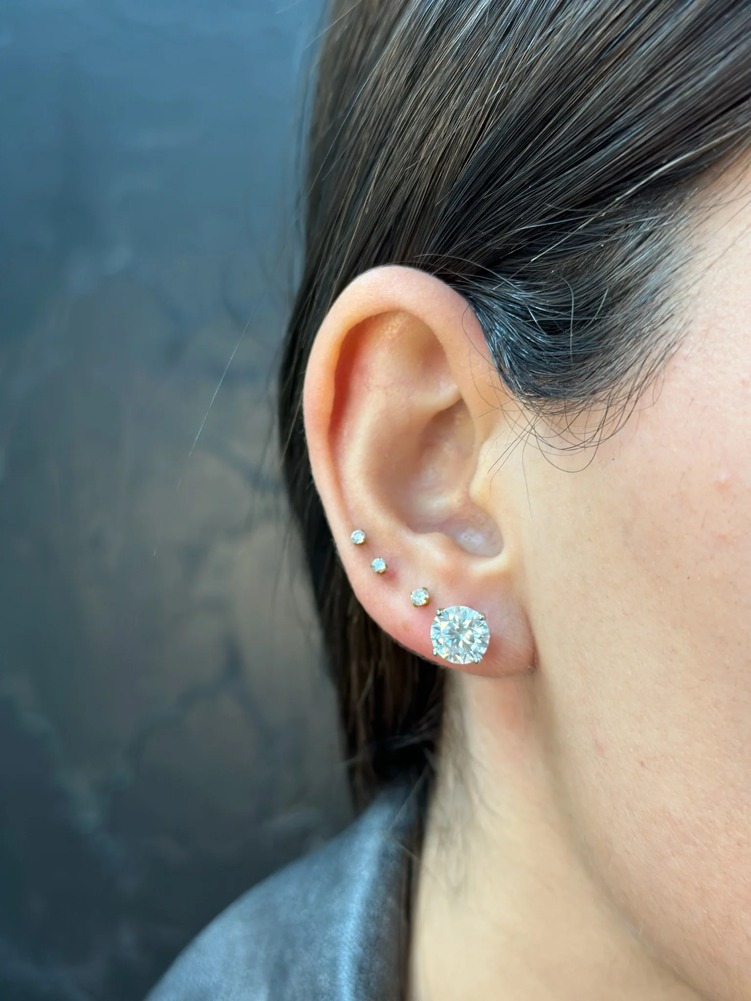 Round Cut  Lab-Grown Diamond Studs - Image 17