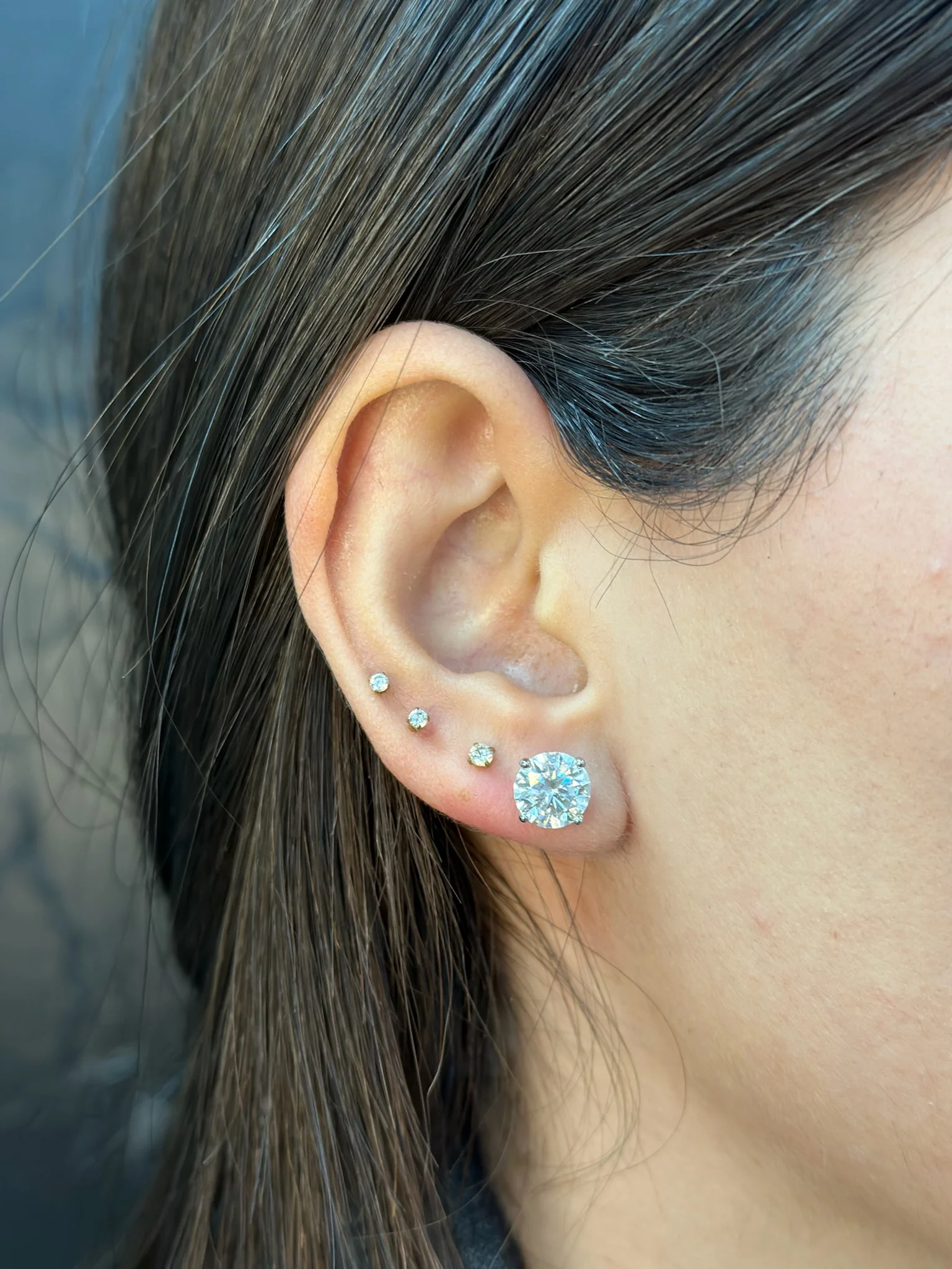 Round Cut  Lab-Grown Diamond Studs - Image 6