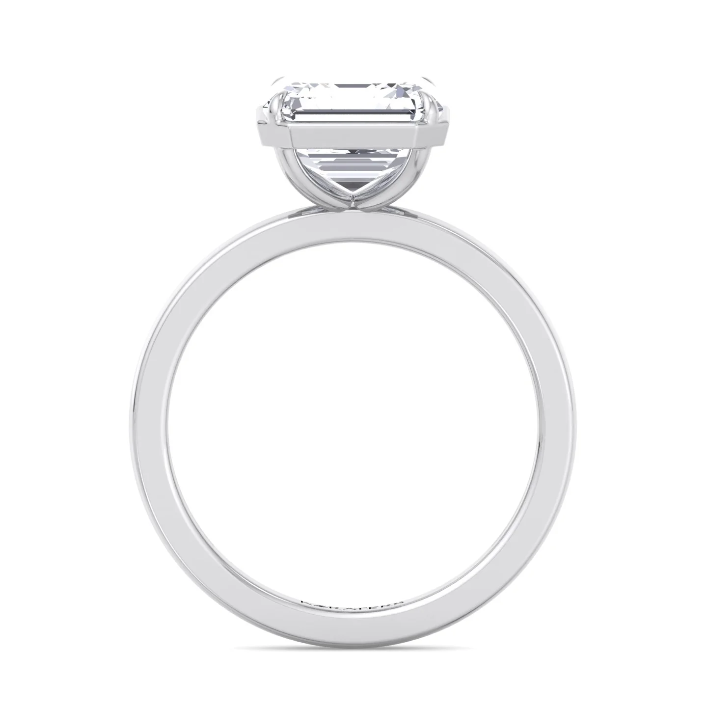 Asscher Cut Lab Grown Diamond Solitaire Engagement Ring - Image 4