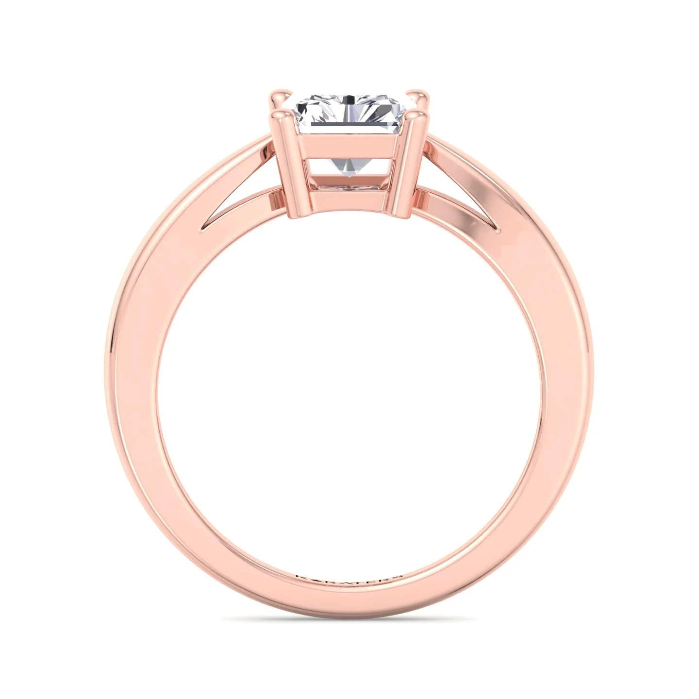 Radiant Cut Solitaire Lab Grown Diamond Engagement Ring - Image 10
