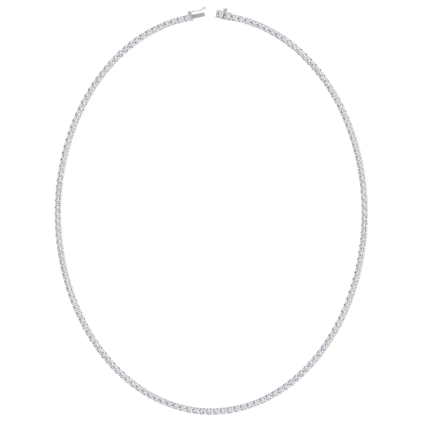 Round Cut Lab-Grown Diamond Tennis Necklace 4-Prong 18K Solid Gold - Image 8