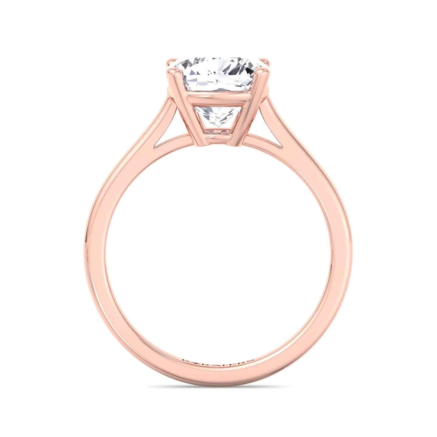 Cushion Cut Solitaire Lab Grown Diamond Engagement Ring - Image 11