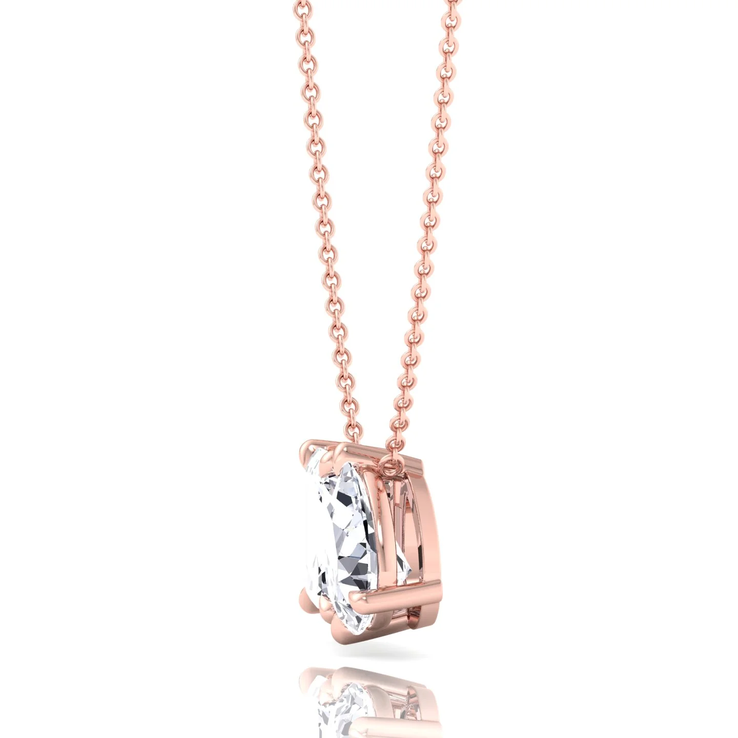 Toi Et Moi Emerald & Pear Shape Lab Grown Diamond Pendant - Image 14